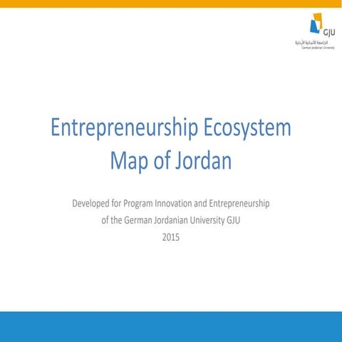 Entrepreneurship Ecosystem Map of Jordan 2015