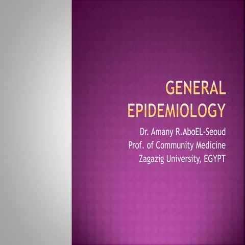 General epidemiology