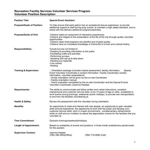 General event assistant