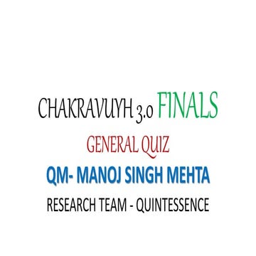 General quiz finals with answers