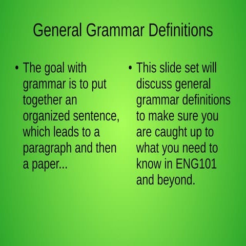 General Grammar