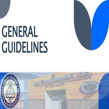 GENERAL GUIDELINES on Students Entry  Inc