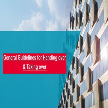 General guidelines  for building  commissioning ppt