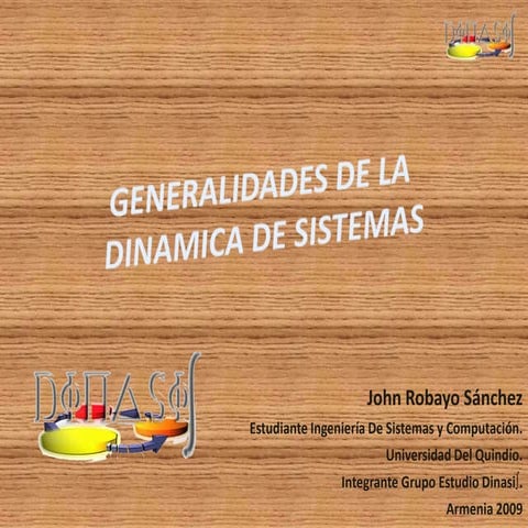 Generalidades De La Dinamica De Sistemas