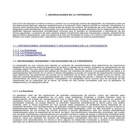 Generalidades de la topografía
