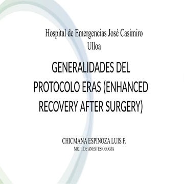 Protocolo ERAS | PDF