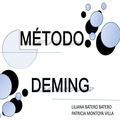 Generalidades método deming