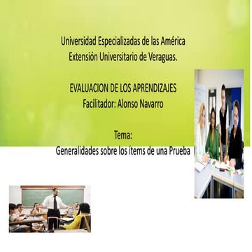 Generalidades sobre elaboración de items