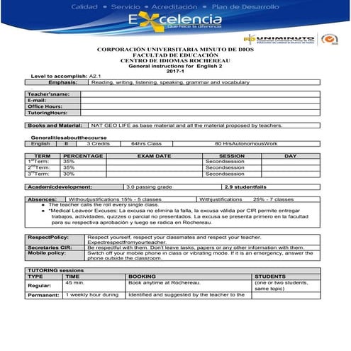 General Instructions English 3 | PDF