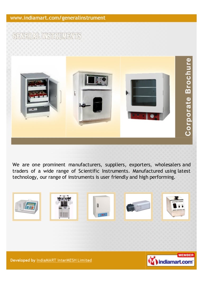 General Instruments, Chennai, Scientific Instruments