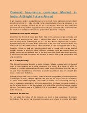 General Insurance coverage Market in India: A Bright Future Ahead