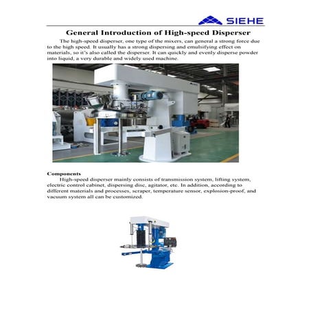 General Introduction of High-speed Disperser | DOCX