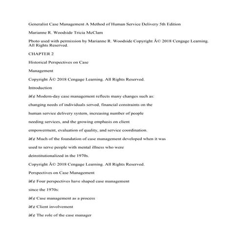Generalist Case ManagementA Method of Human Service Delivery 5th Editi.docx