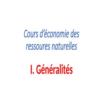 Comprendre l'économie des ressources naturelles et ses modèles de ...