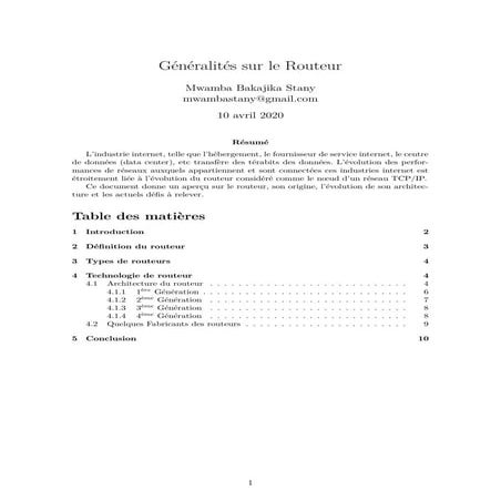 Généralités sur le routeur