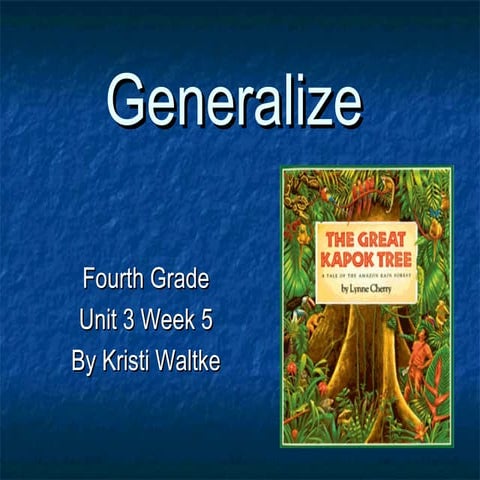 Generalize