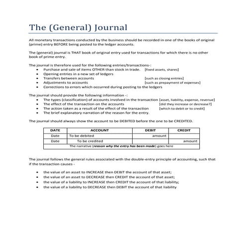 General journal