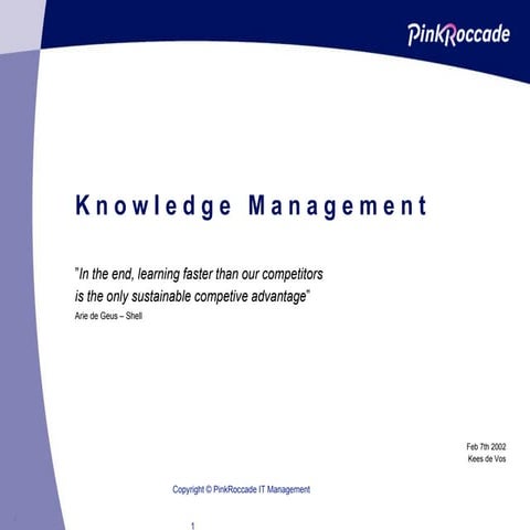 General Knowledge Management Overview