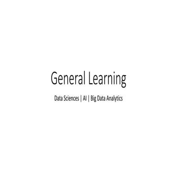Data Sciences Learning
