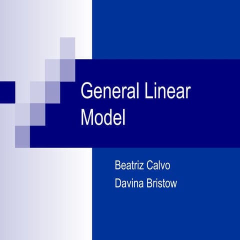 Linear and Genralized linear modeling (GLm) | PPT