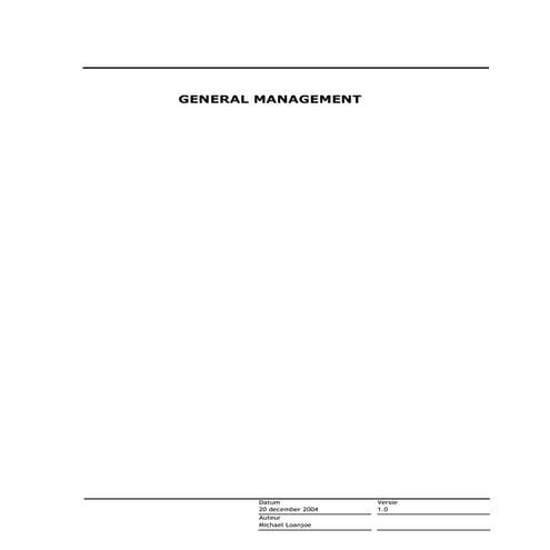 General Management