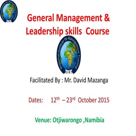 General management  & leadership course  ;workplace stress ;attitudes &amp; c...