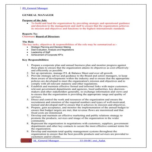 General manager | PDF