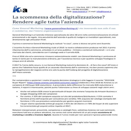 La scommessa della digitalizzazione? Rendere agile tutta l’azienda