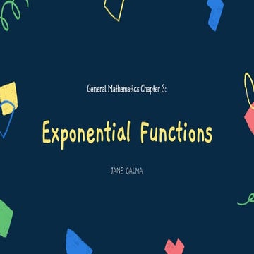 General mathematics Exponential Function | PPT