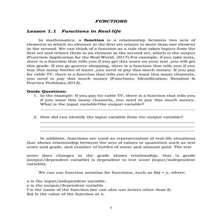 1 Represent Real Life Situations Using Functions pdf