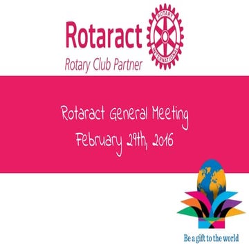 CSUMB Rotaract General Meeting: 02/29/2016