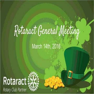 CSUMB Rotaract General Meeting: 03/14/2016