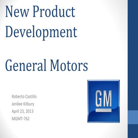 General Motors New Product and Process Innovation