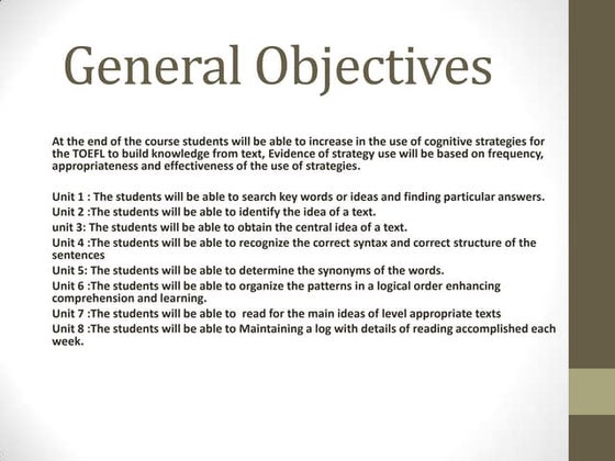 06 general objectives | PPT