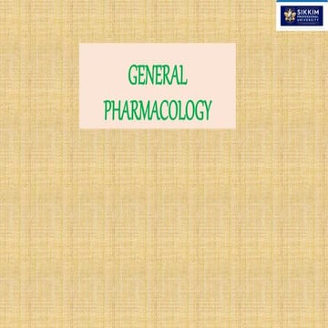 Pharmacology-I Unit-I Introduction to Pharmacology | PPTX