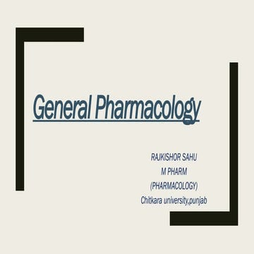 Pharmacology-I Unit-I Introduction to Pharmacology | PPTX