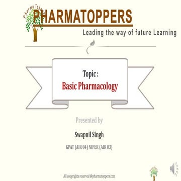 General pharmacology and pharmocokinetics