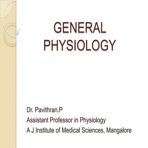 General physiology