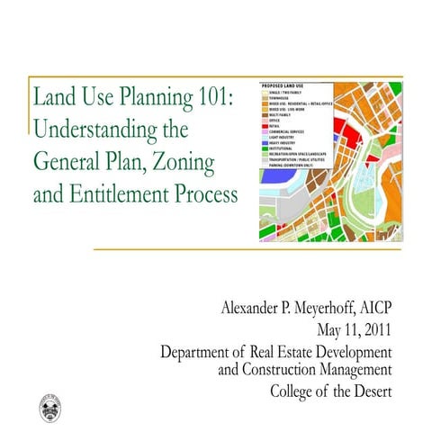 General Plan, Zoning And Entitlements