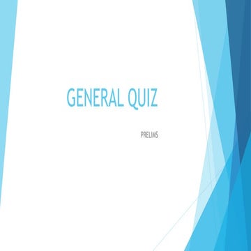 General Category-The General Quiz Prelims