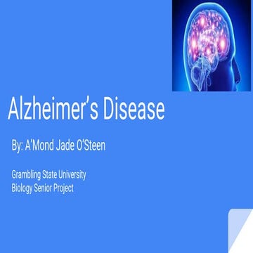 Alzheimer's Presentation