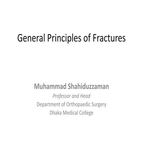 General principles of fractures