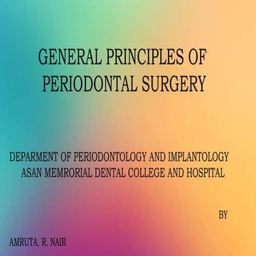 General principles of periodontal surgery