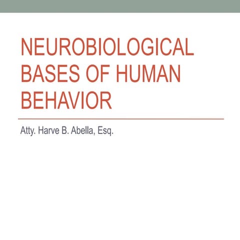 General psych neurobiological bases