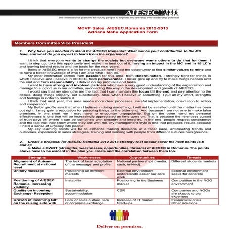 General Questionnaire  MCVP Sales AIESEC RO 12-13