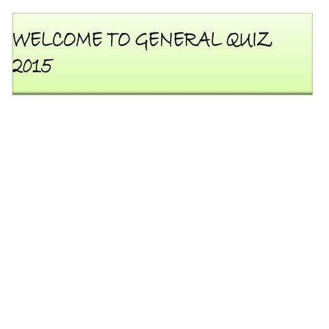 General quiz 2015