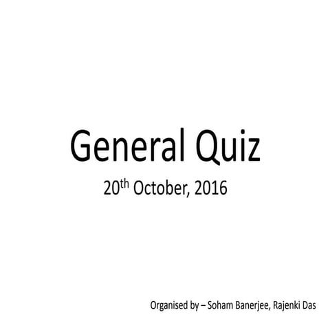 General Quiz at TQC