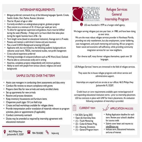 General Refugee Internship services program | PDF