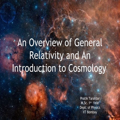 Overview of GTR and Introduction to Cosmology