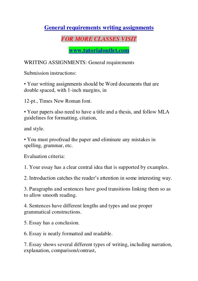 College essay requirements picture